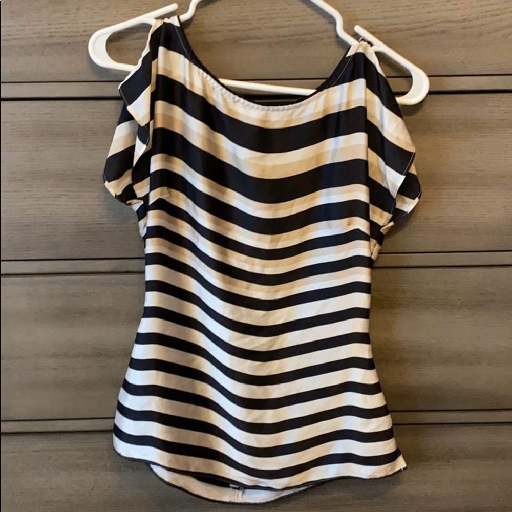 Striped silk blouse